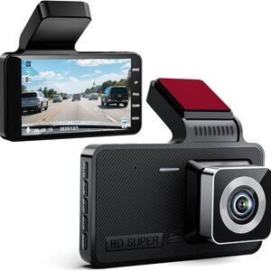1080p HD 4 Inch Dash Cam with Super Night Vision 24 Hour Video Recording